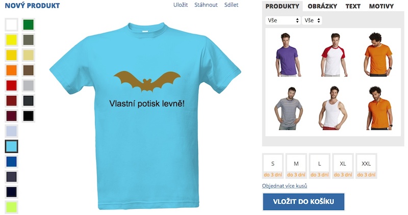 Trika s vlastním potiskem levně